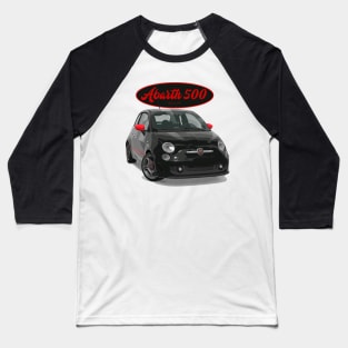 ABARTH 500 Black Red Baseball T-Shirt